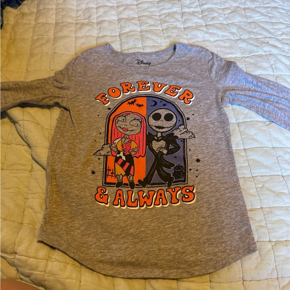 Disney Gray Long Sleeve Kids Tee - Forever & Always Design